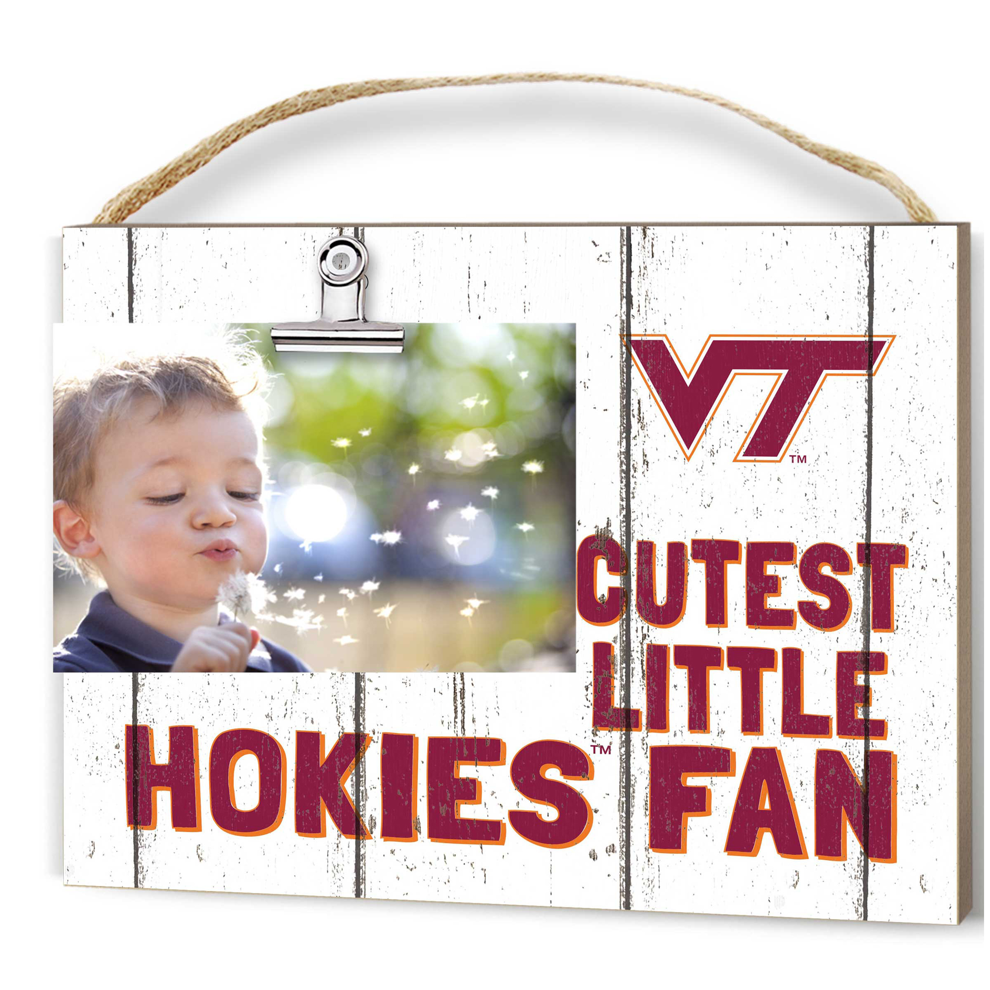 Virginia Tech Hokies 8'' x 10'' Cutest Little Weathered Logo Clip Photo Frame