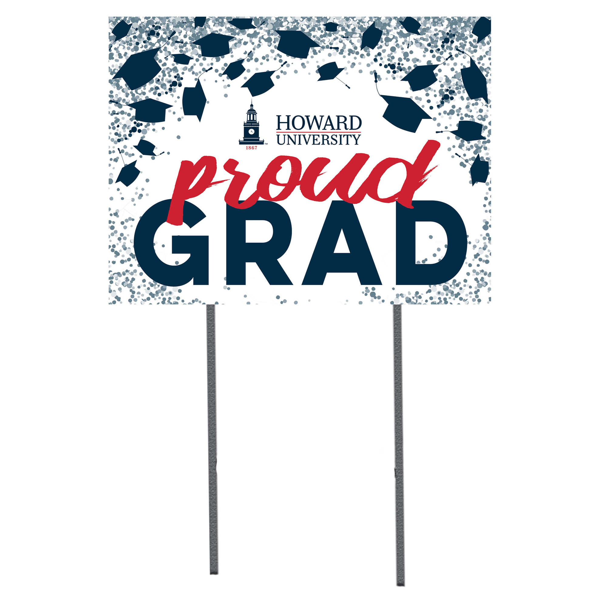 Howard Bison 18'' x 24'' Grad Yard Sign