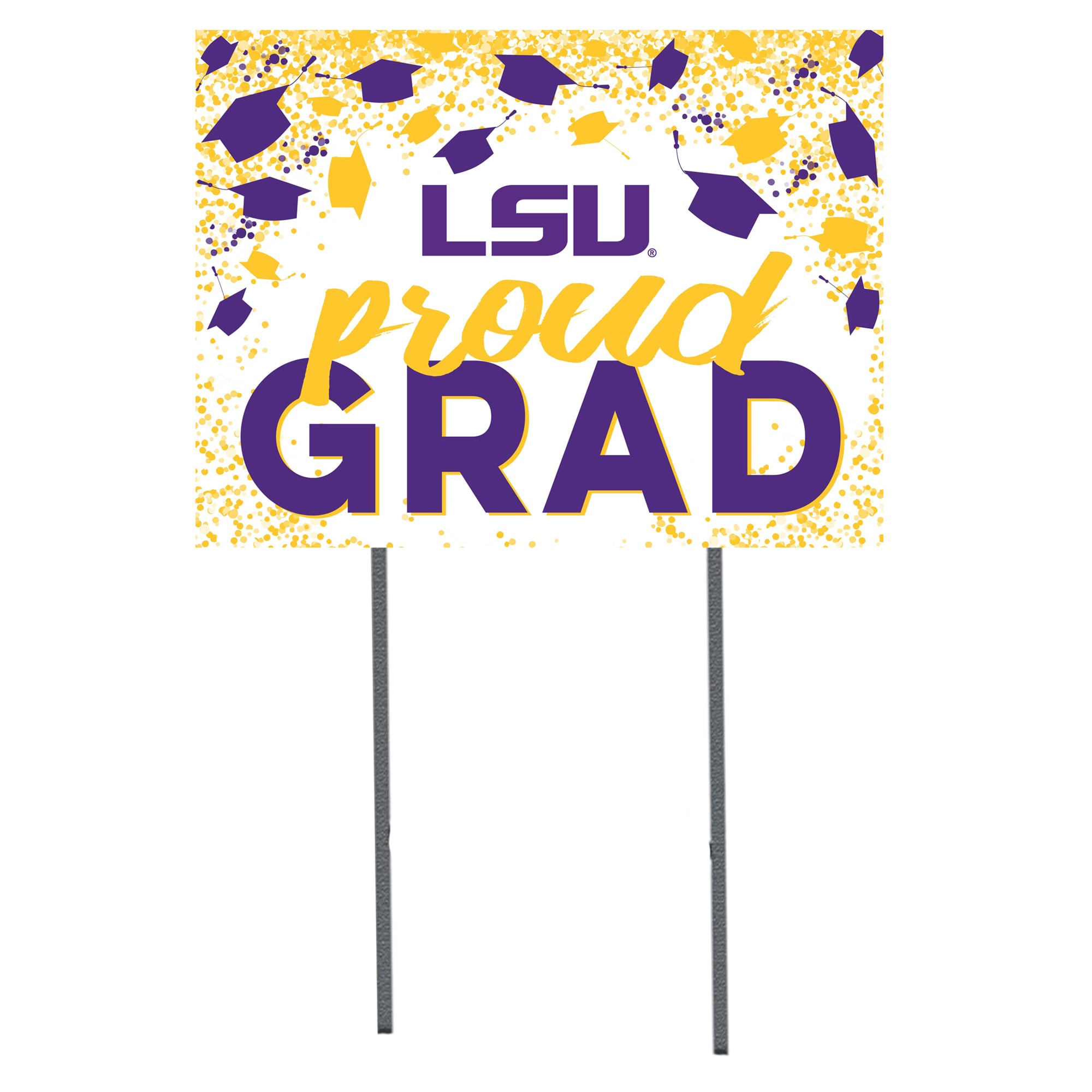 LSU Tigers 18'' x 24'' Grad Yard Sign