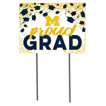 Michigan Wolverines 18'' x 24'' Grad Yard Sign