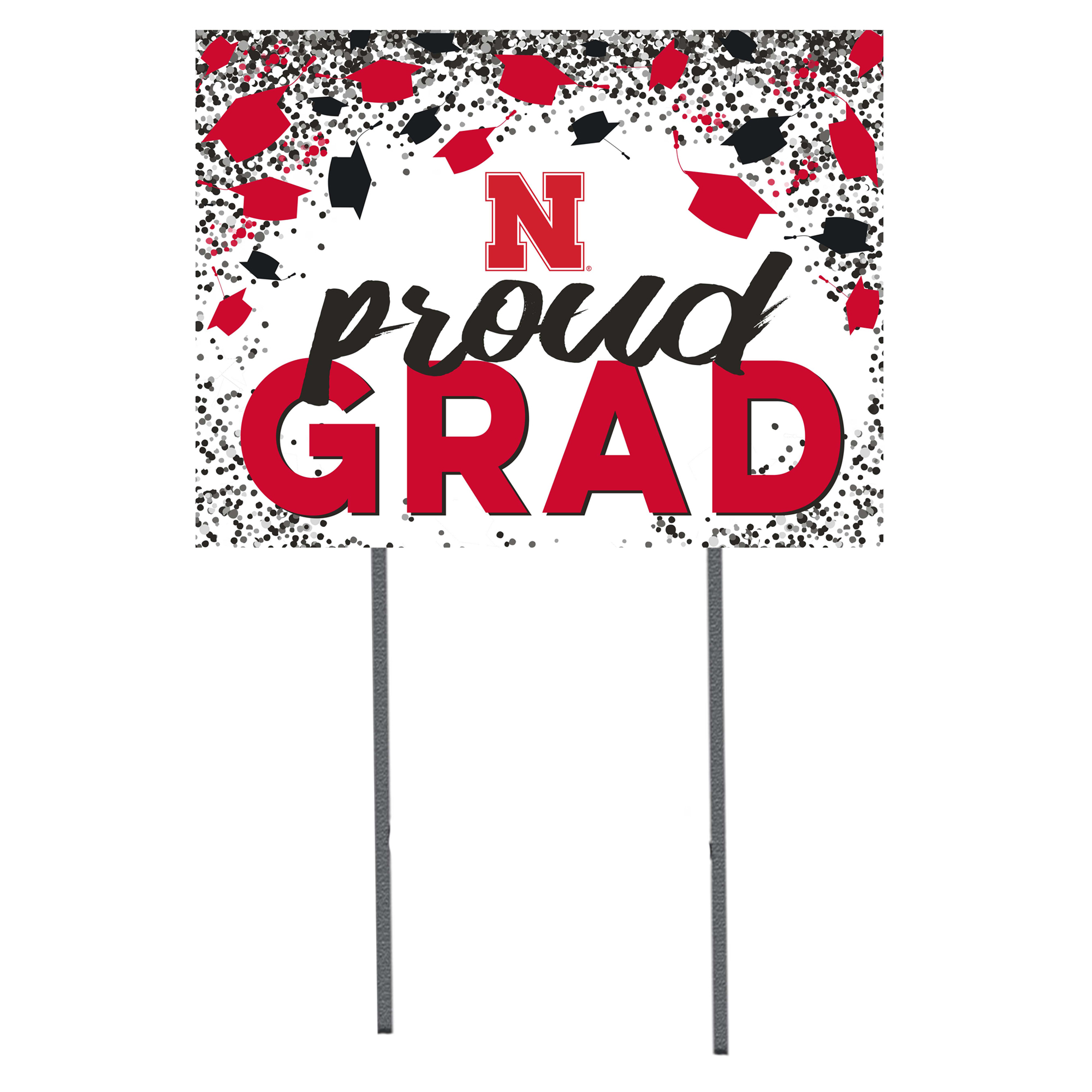 Nebraska Huskers 18'' x 24'' Grad Yard Sign