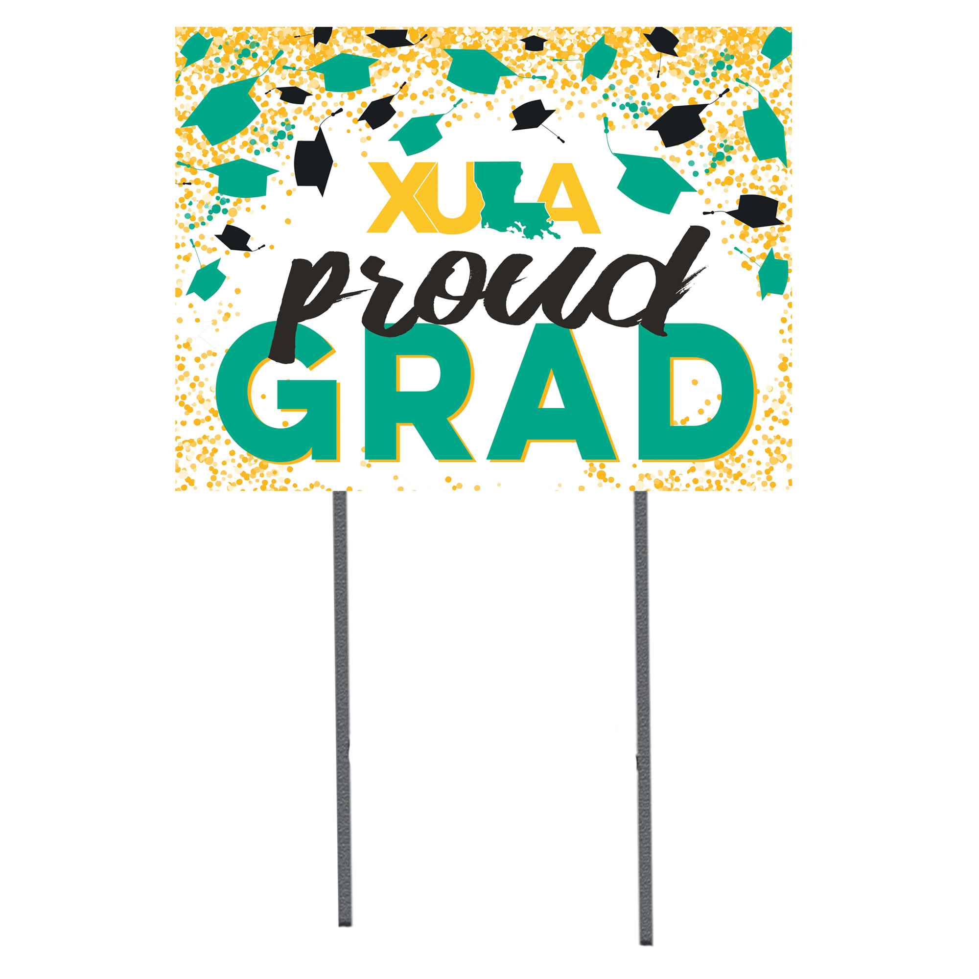 XULA Gold 18'' x 24'' Grad Yard Sign