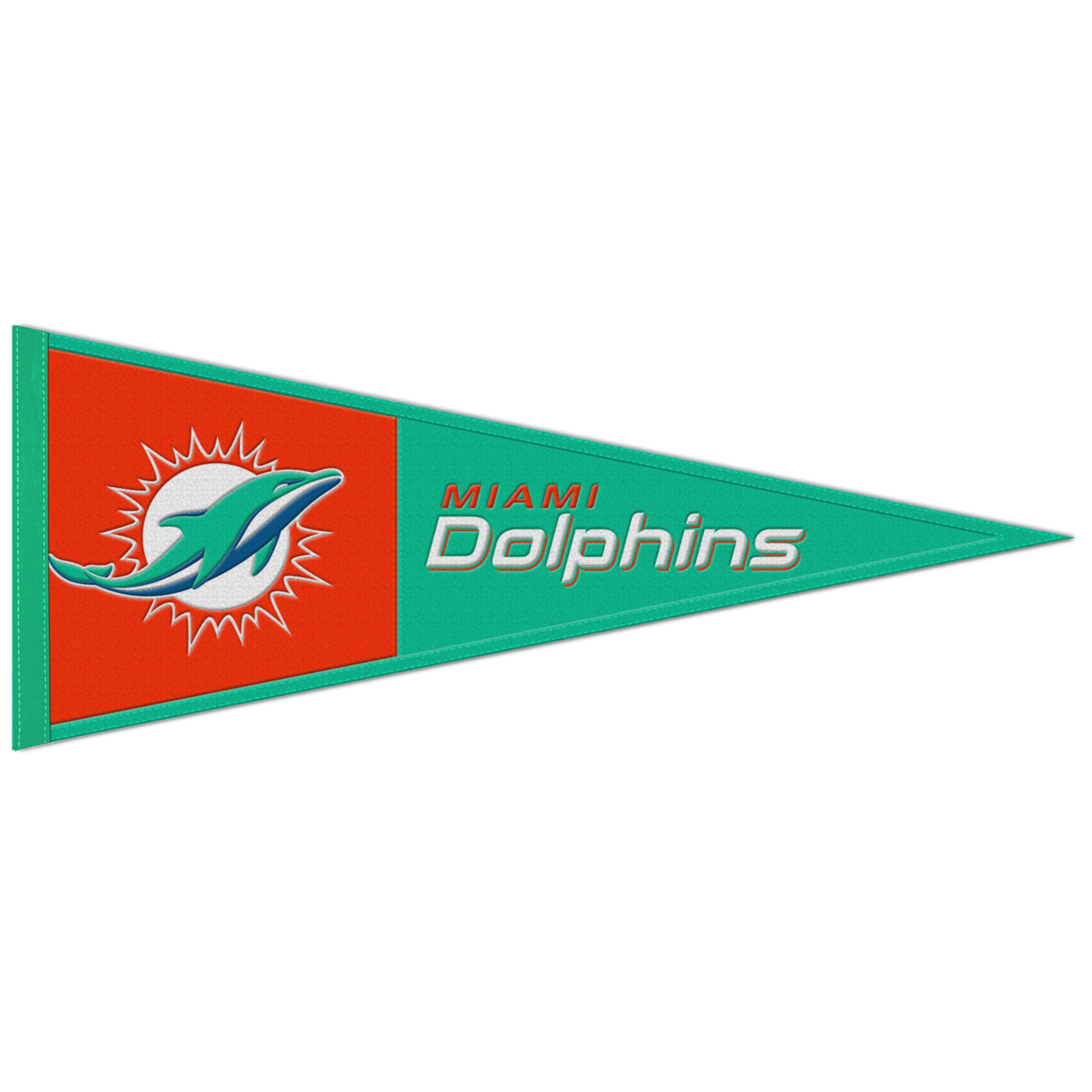 WinCraft Miami Dolphins 13" x 32" Wool Primary Logo Pennant