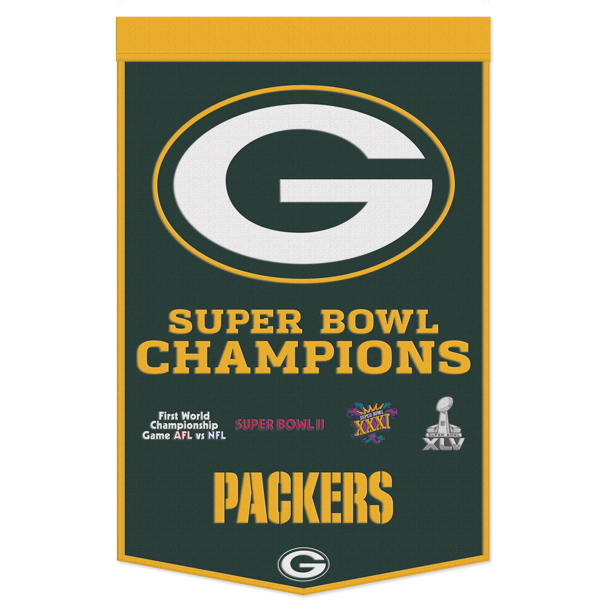 WinCraft Green Bay Packers 24" x 38" Championship Banner