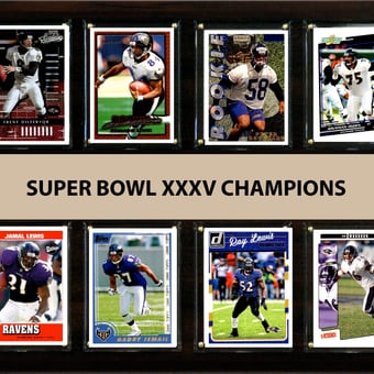 Baltimore Ravens Super Bowl XXXV Champions 12'' x 15'' Plaque