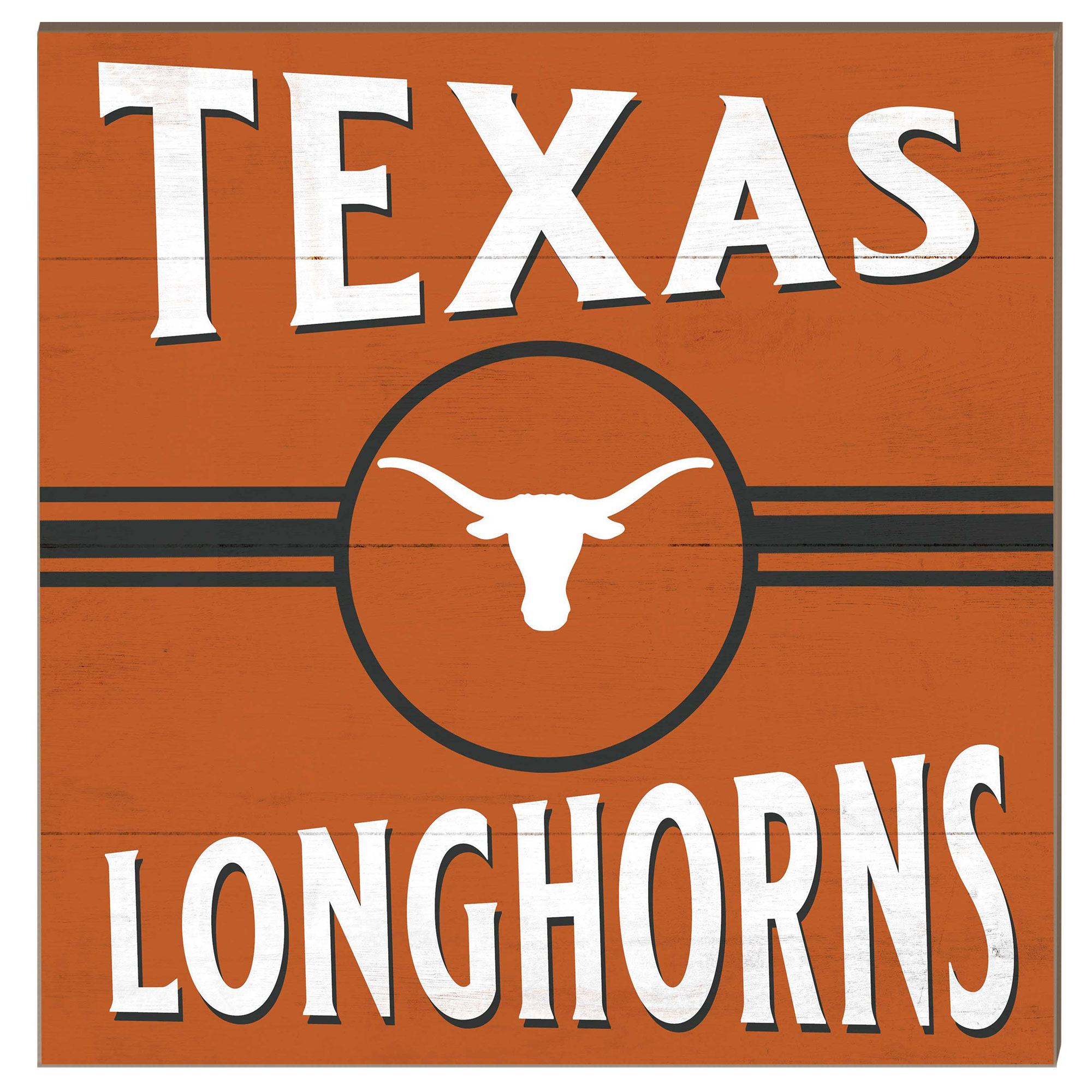 Texas Longhorns 10'' x 10'' Retro Team Sign