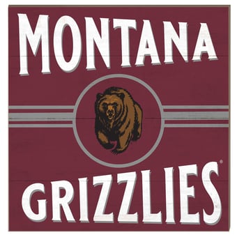 Montana Grizzlies 10'' x 10'' Retro Team Sign