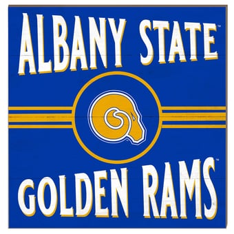 Albany State Golden Rams 10'' x 10'' Retro Team Sign