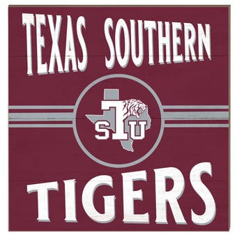 Texas Southern Tigers 10'' x 10'' Retro Team Sign