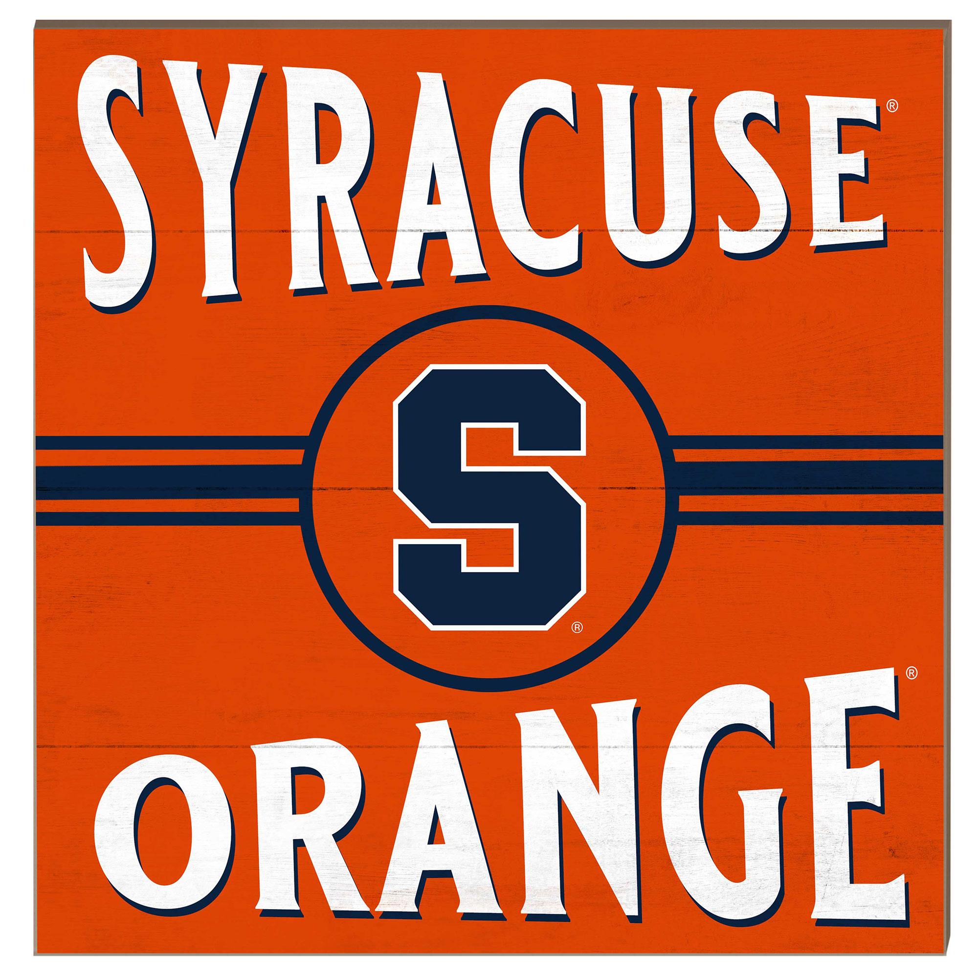 Syracuse Orange 10'' x 10'' Retro Team Sign