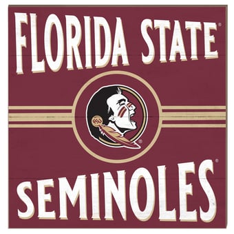 Florida State Seminoles 10'' x 10'' Retro Team Sign
