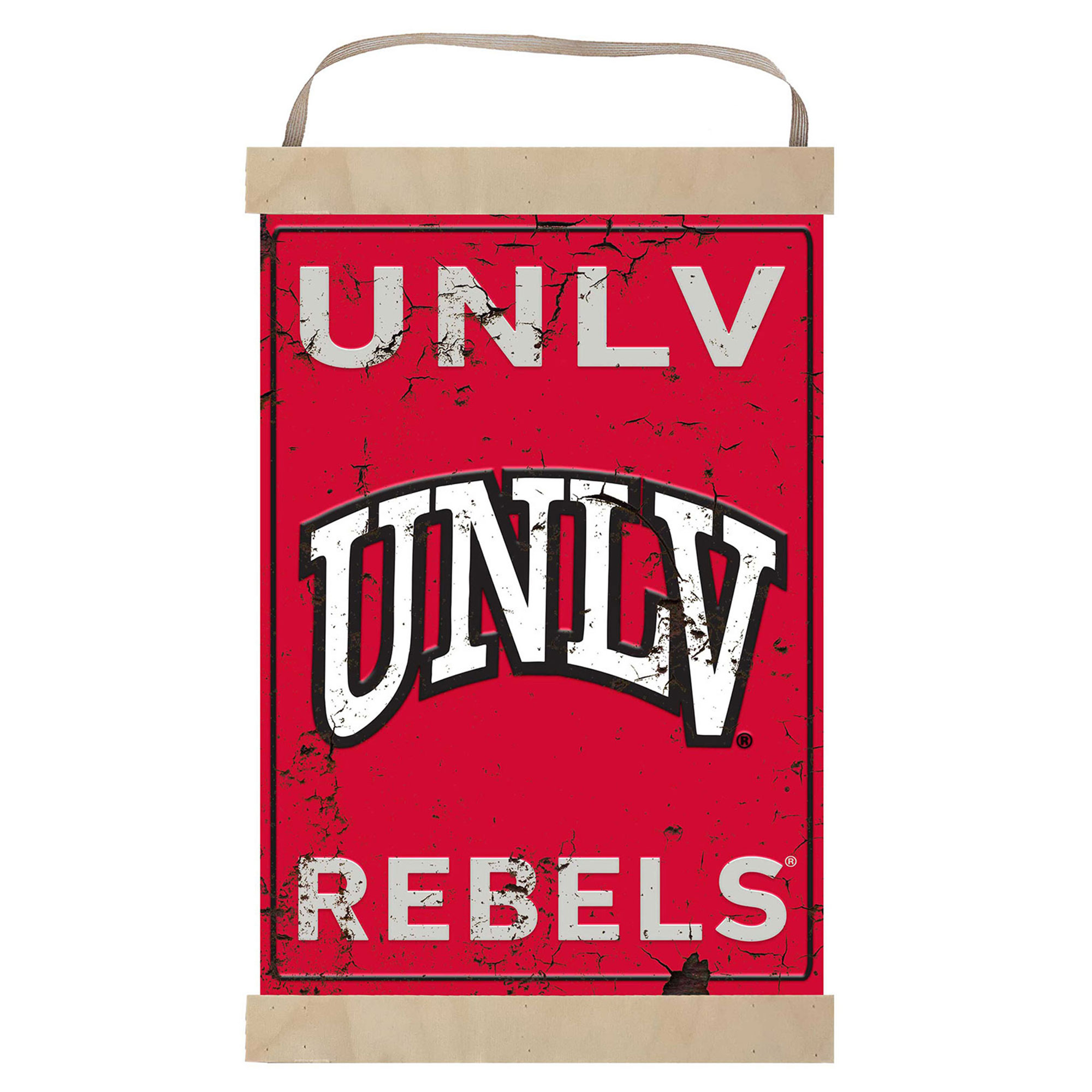 UNLV Rebels Faux Rust Banner Sign