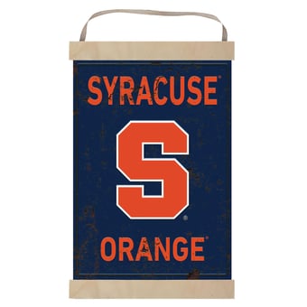 Syracuse Orange Faux Rust Banner Sign
