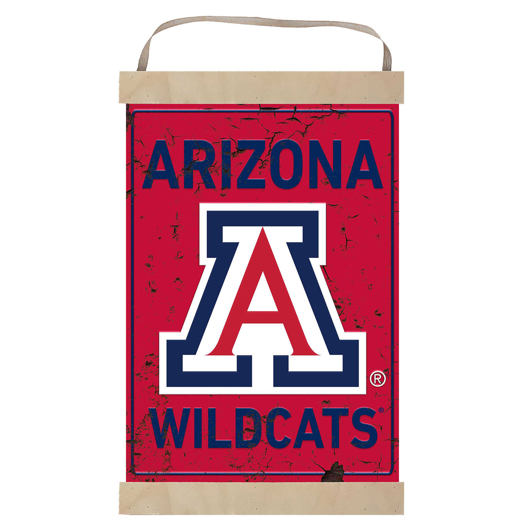 Arizona Wildcats Faux Rust Banner Sign