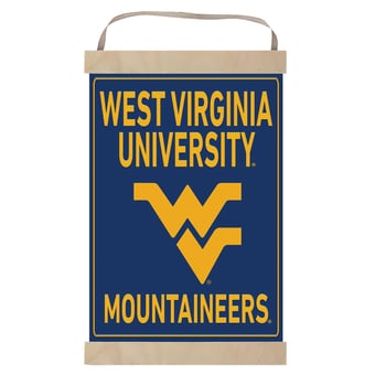 West Virginia Mountaineers Faux Rust Banner Sign