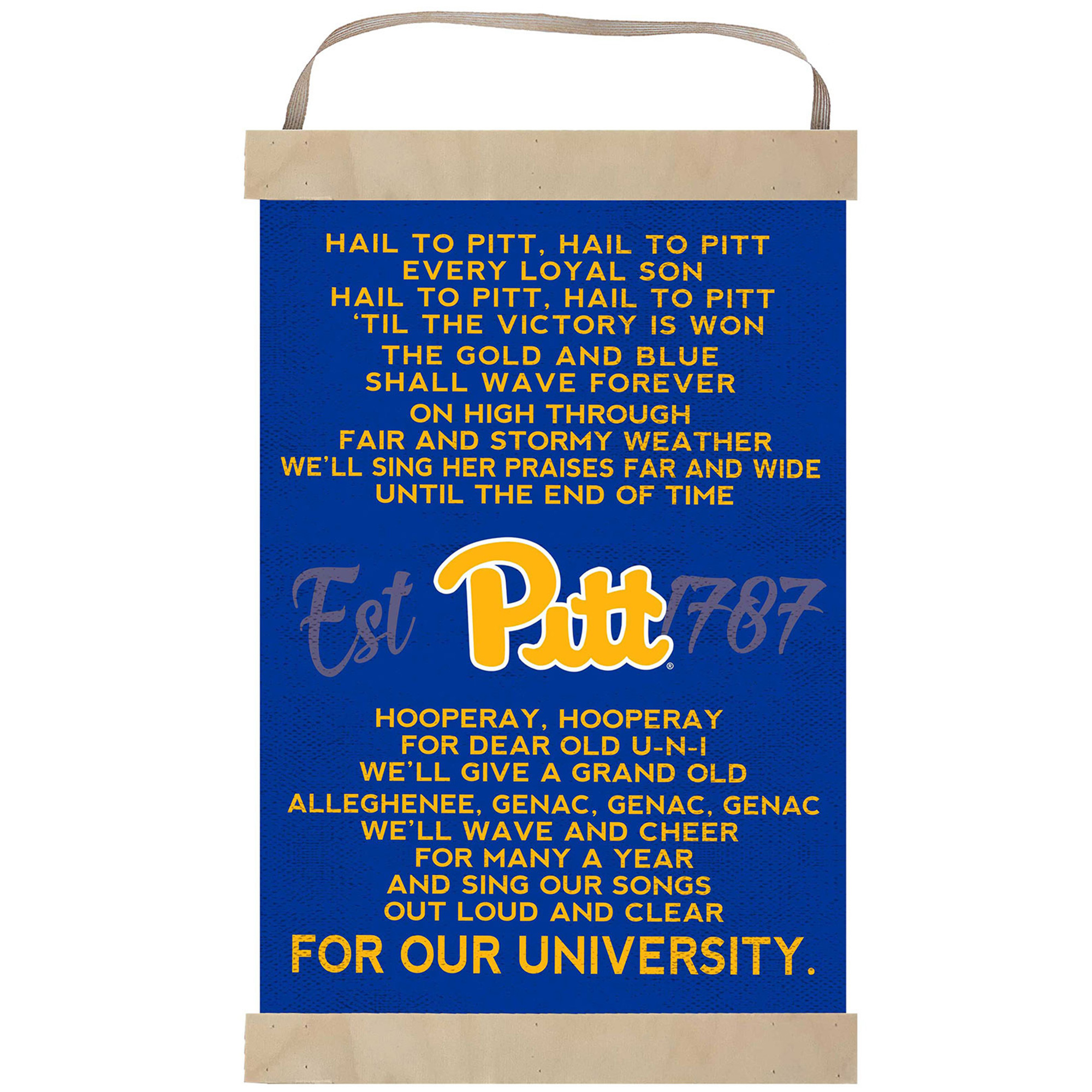 Pitt Panthers Fight Song Banner Sign