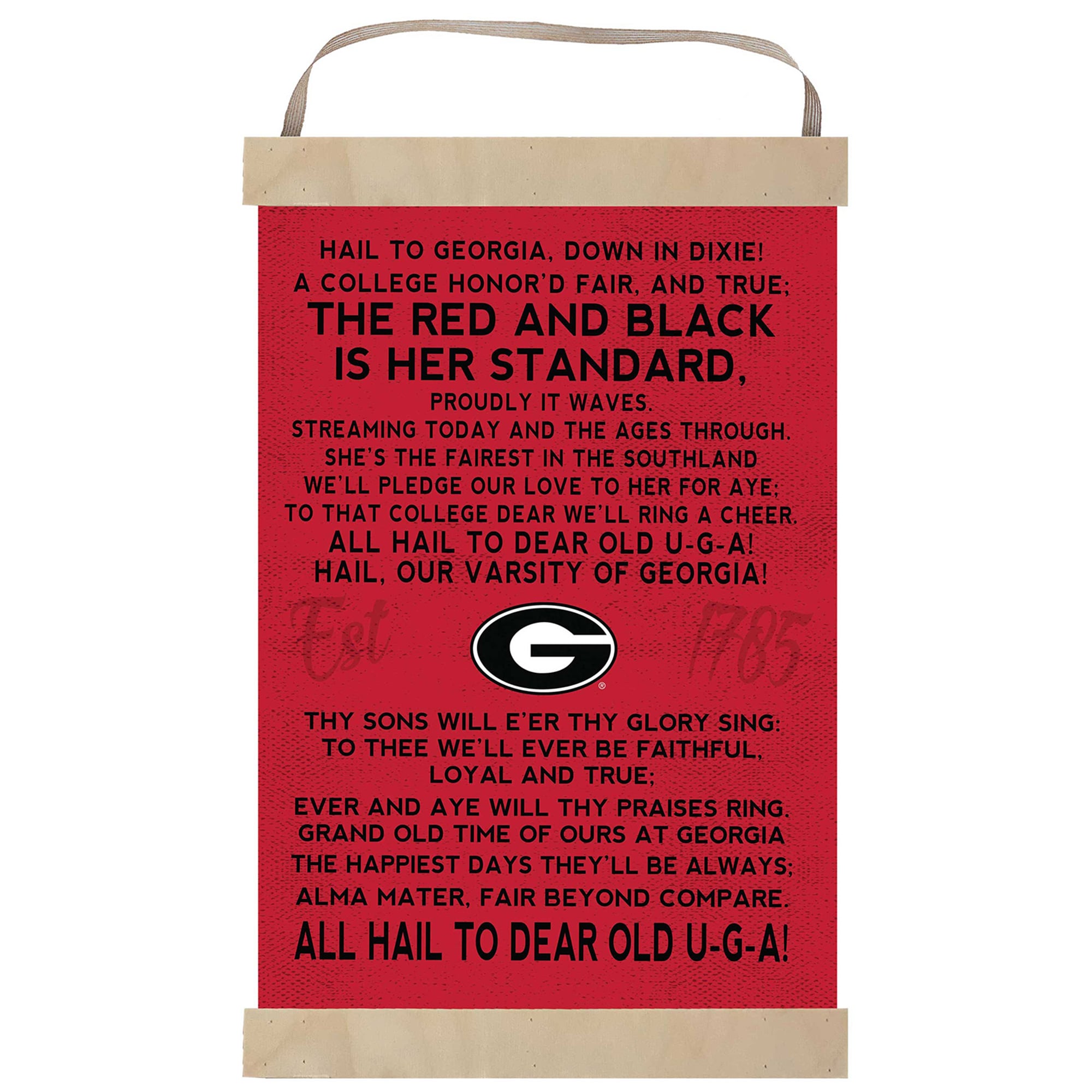 Georgia Bulldogs Fight Song Banner Sign