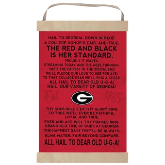 Georgia Bulldogs Fight Song Banner Sign