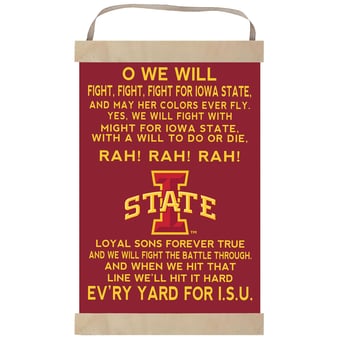 Iowa State Cyclones Fight Song Banner Sign