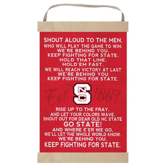 NC State Wolfpack Fight Song Banner Sign
