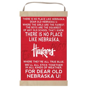 Nebraska Huskers Fight Song Banner Sign