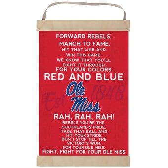 Ole Miss Rebels Fight Song Banner Sign