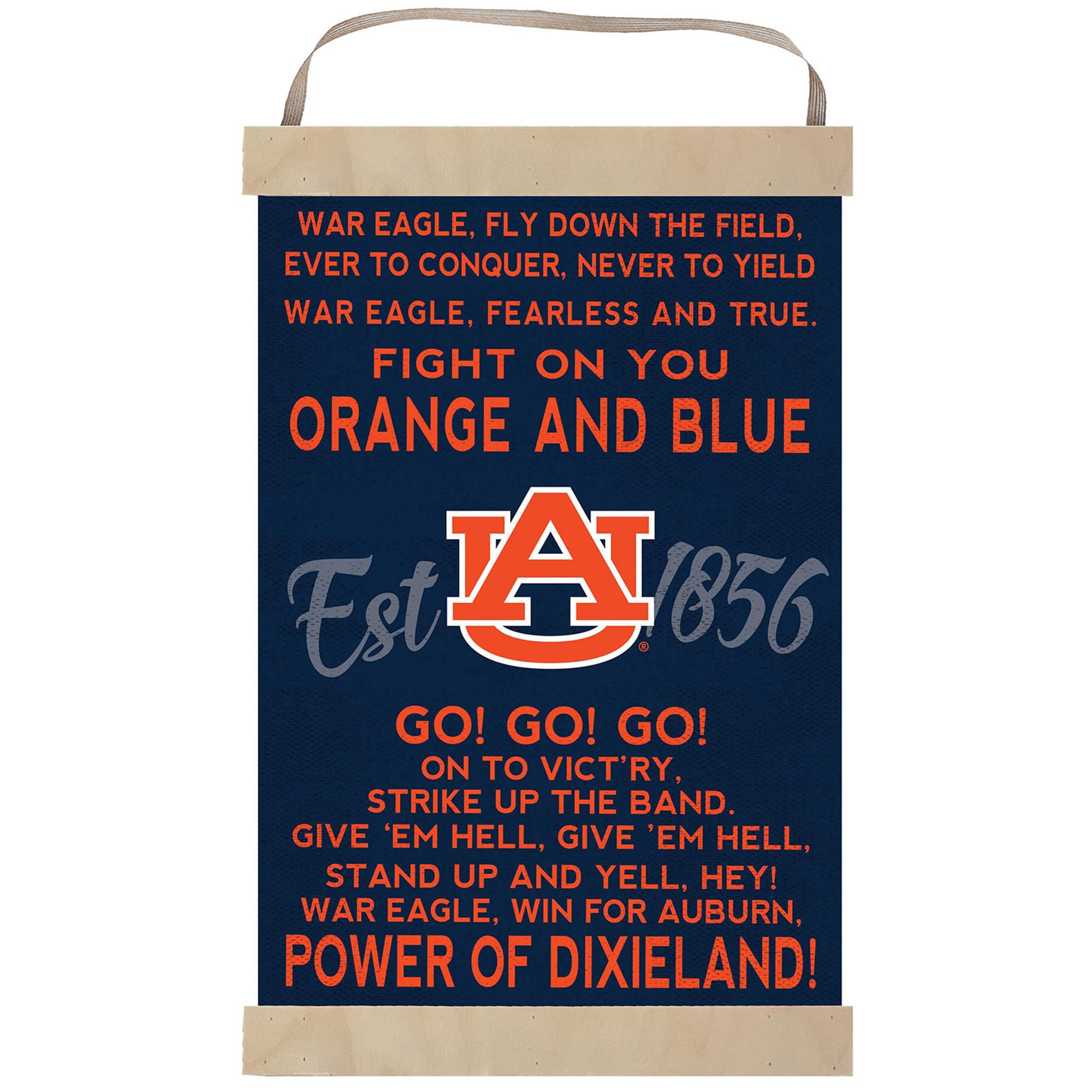 Auburn Tigers Fight Song Banner Sign
