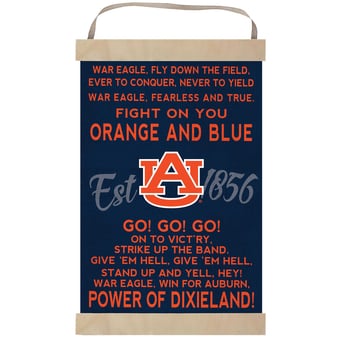 Auburn Tigers Fight Song Banner Sign