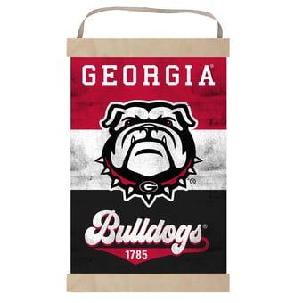 Georgia Bulldogs Retro Logo Banner Sign