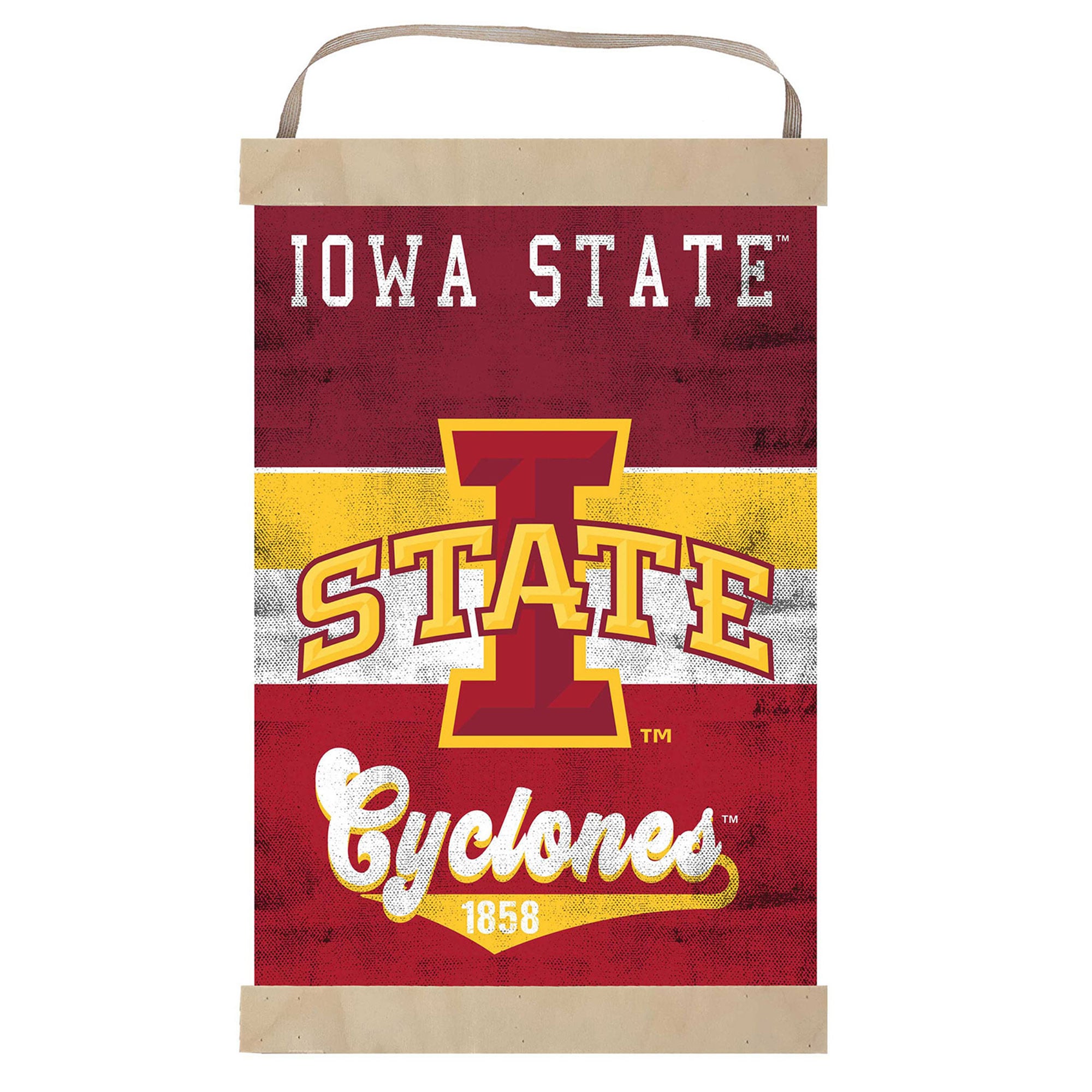 Iowa State Cyclones Retro Logo Banner Sign