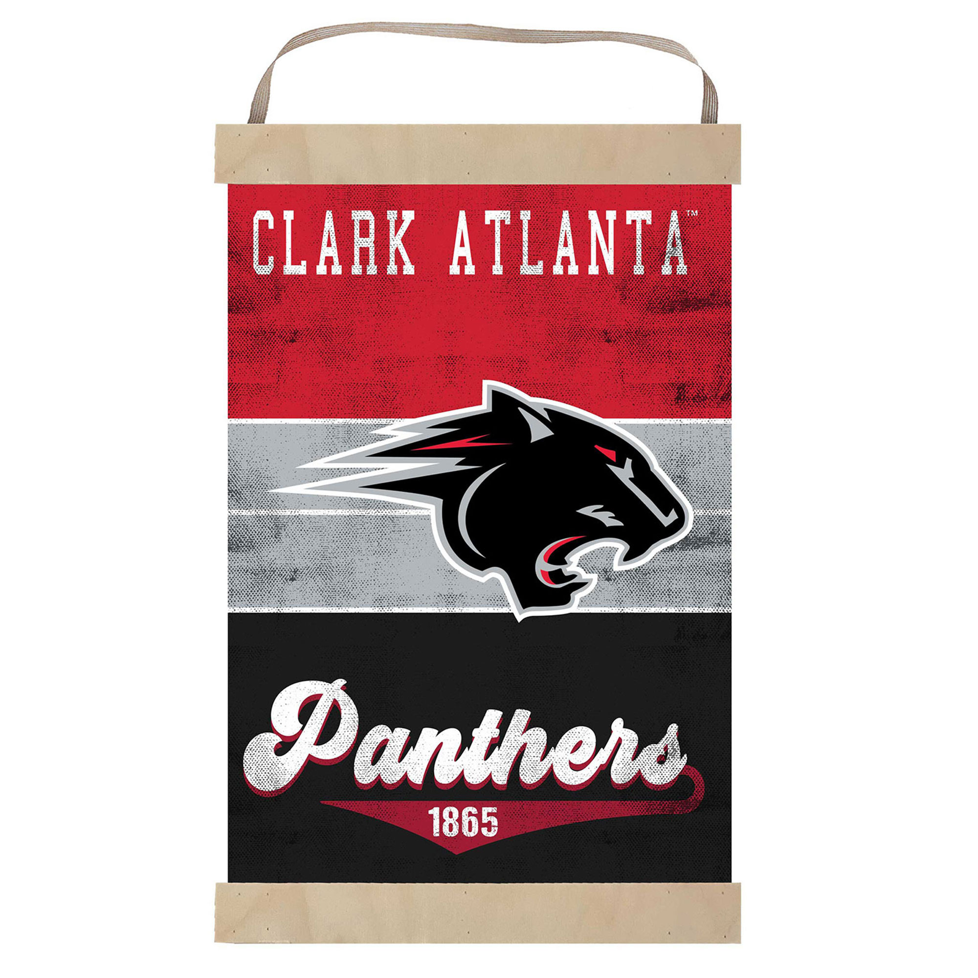 Clark Atlanta University Panthers Retro Logo Banner Sign