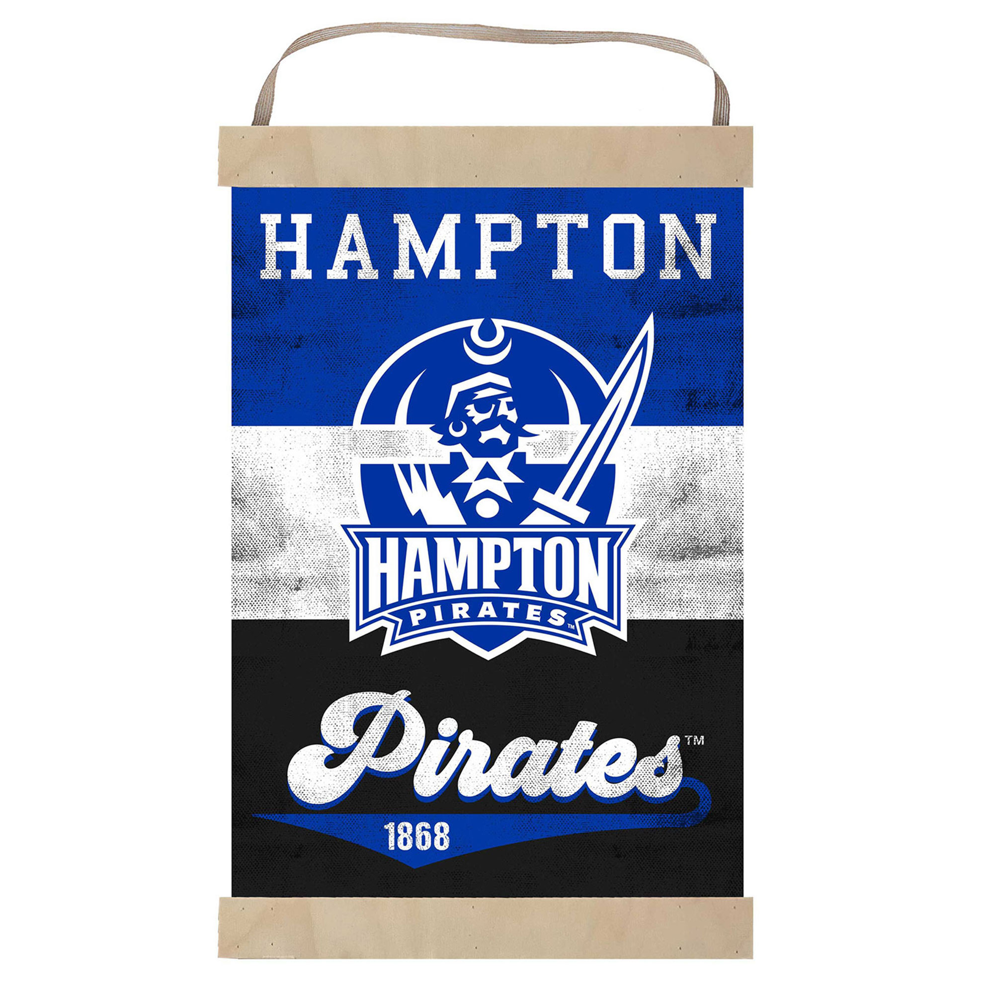 Hampton Pirates Retro Logo Banner Sign