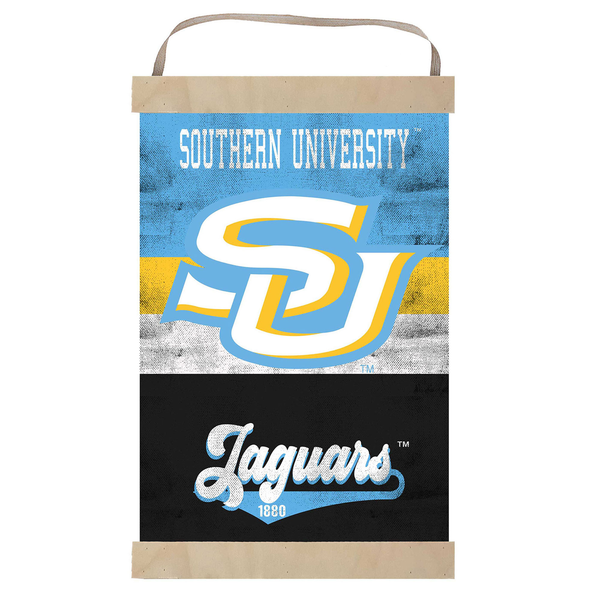 Southern University Jaguars Retro Logo Banner Sign