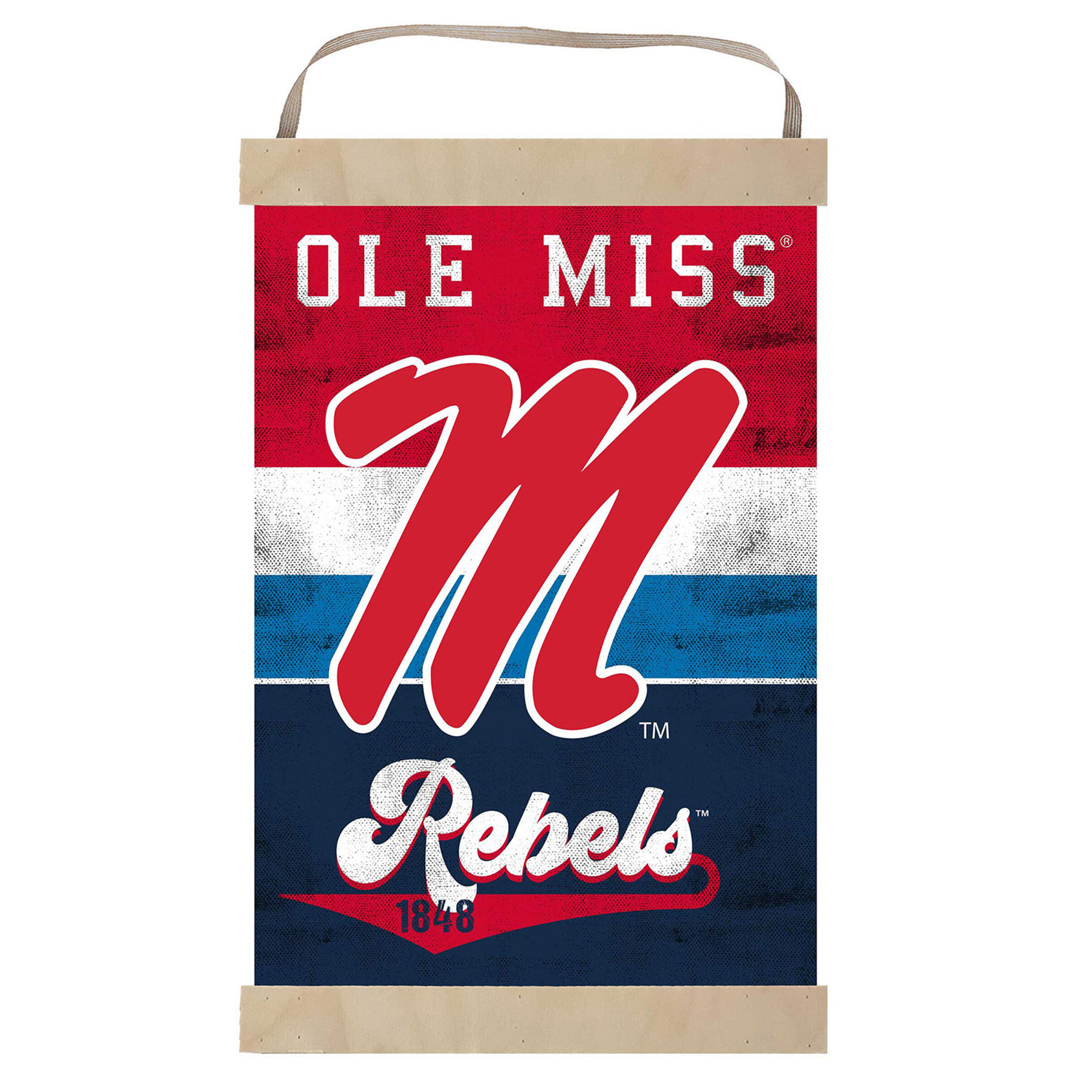 Ole Miss Rebels Retro Logo Banner Sign Ole Miss Rebels Retro Logo Banner Sign