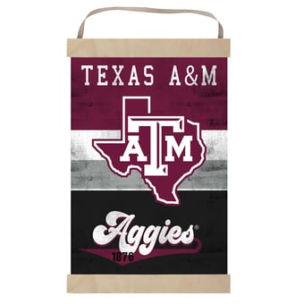 Texas A&M Aggies Retro Logo Banner Sign