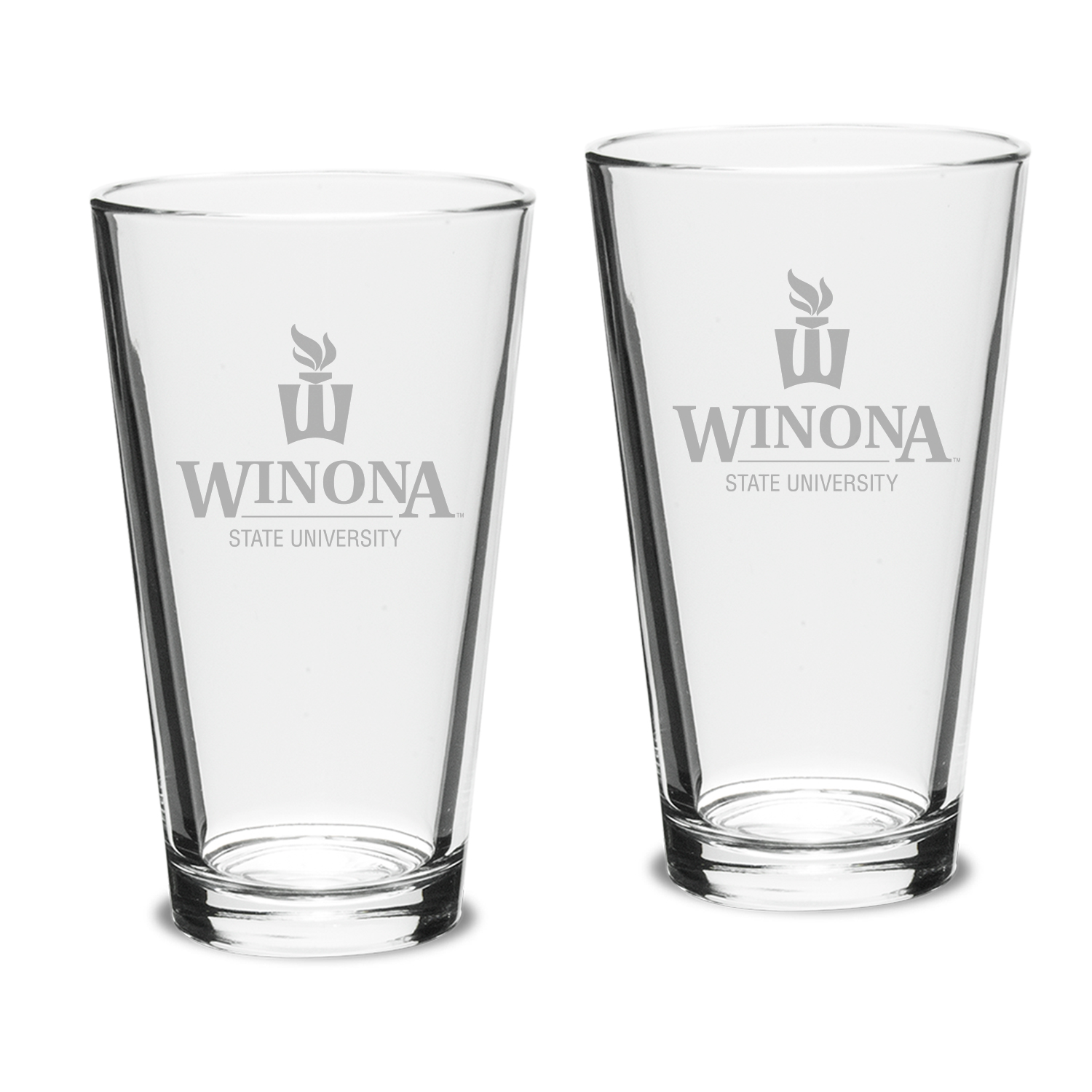 Winona State Warriors 16oz. 2-Piece Classic Pub Glass Set
