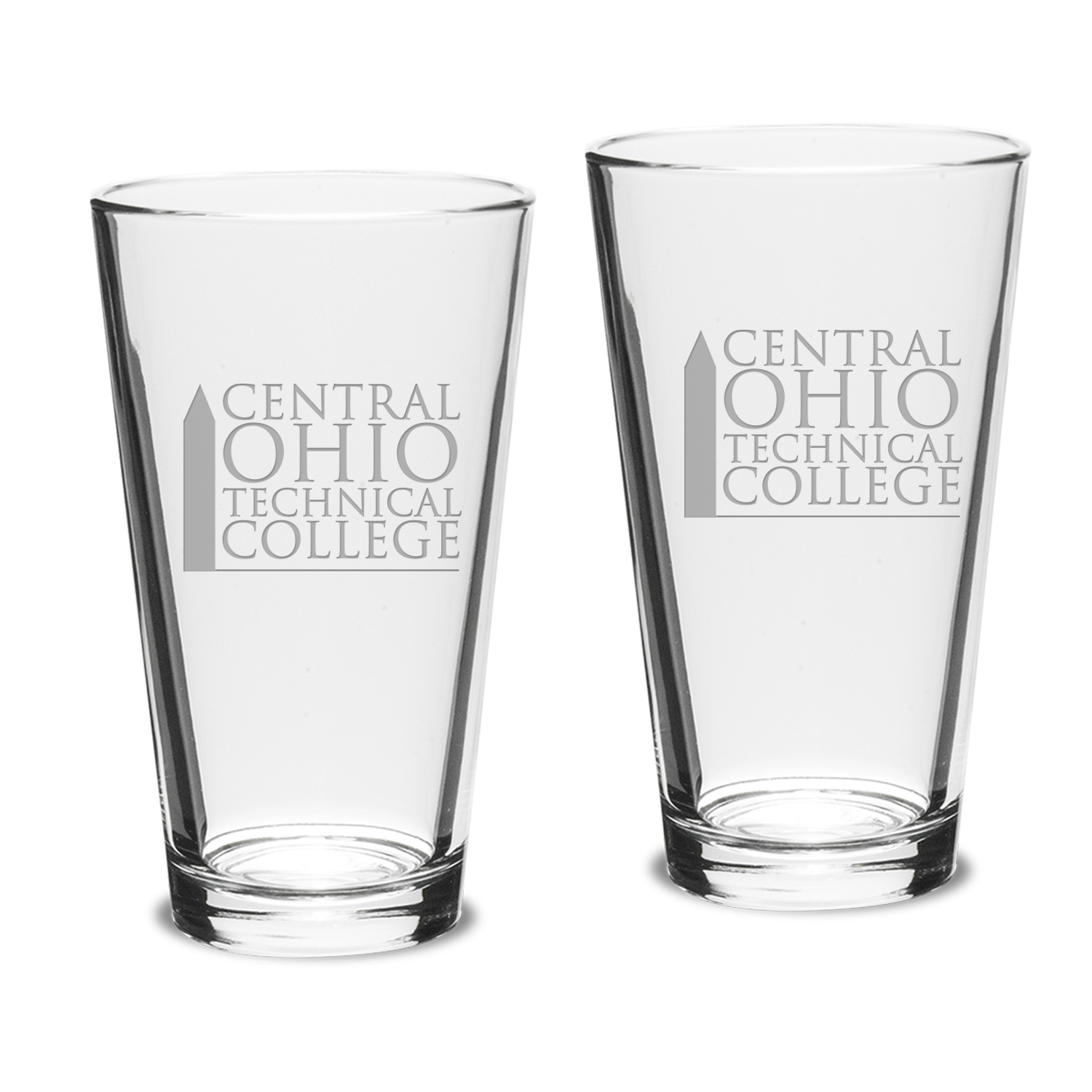 Central Ohio Technical College 16oz. 2-Piece Classic Pub Glass Set