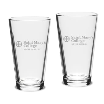 Saint Mary's Belles 16oz. 2-Piece Classic Pub Glass Set