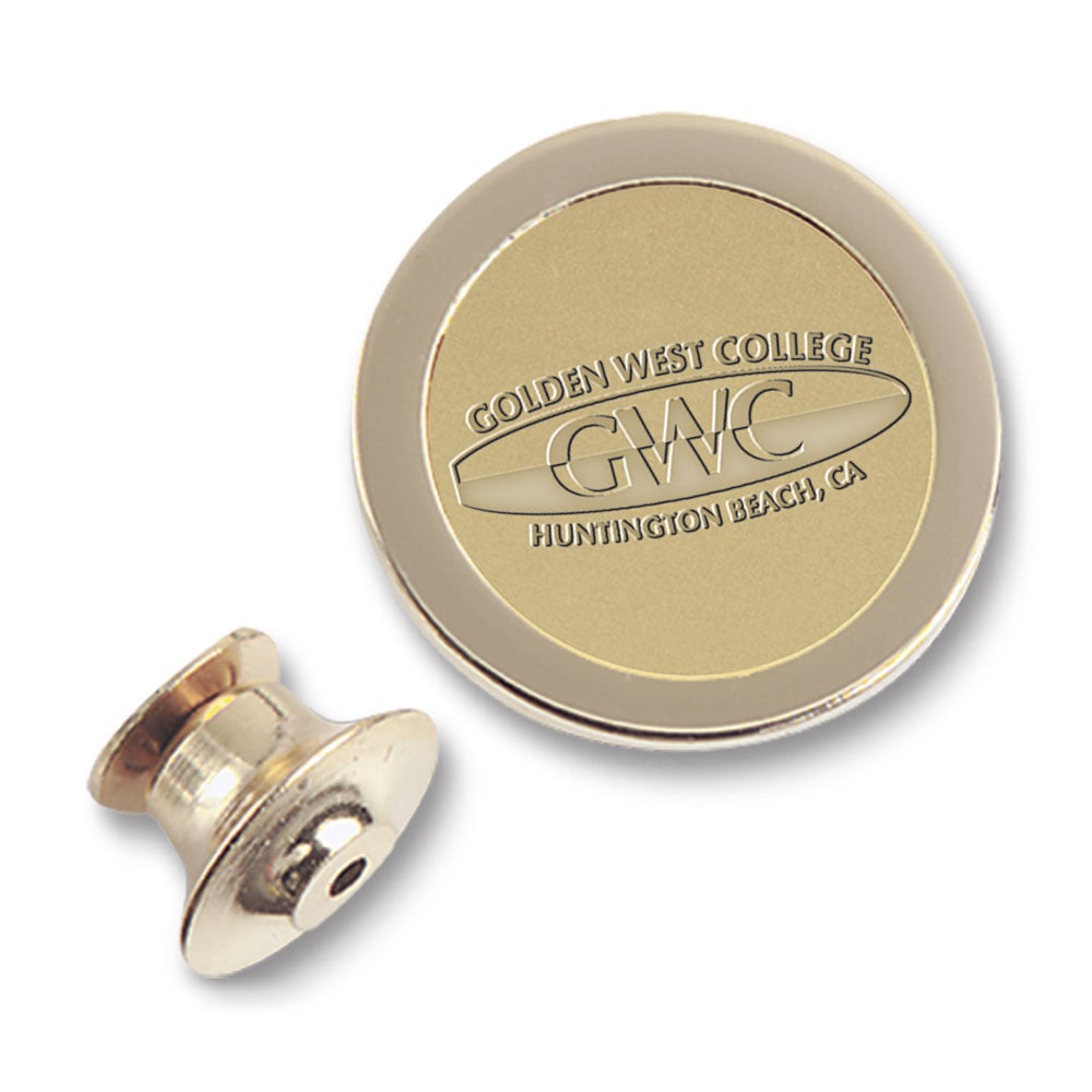 Gold Golden West College Logo Lapel Pin