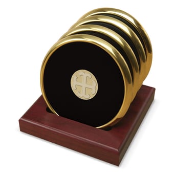 Gold Saint Mary's Belles 4-Piece Coaster Set