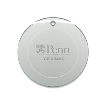 Pennsylvania Quakers Personalized 3'' Round Glass Ornament