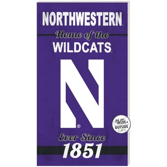 Purple Northwestern Wildcats 11'' x 20'' Home Of The Sign