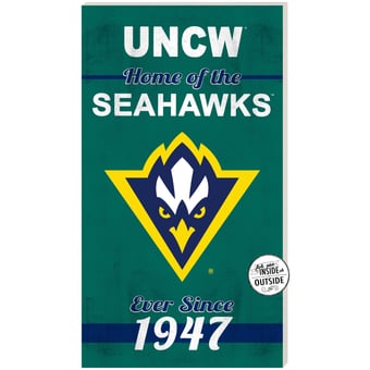 Teal UNC Wilmington Seahawks 11'' x 20'' Home Of The Sign