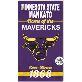 Purple Minnesota State Mavericks 11'' x 20'' Home Of The Sign