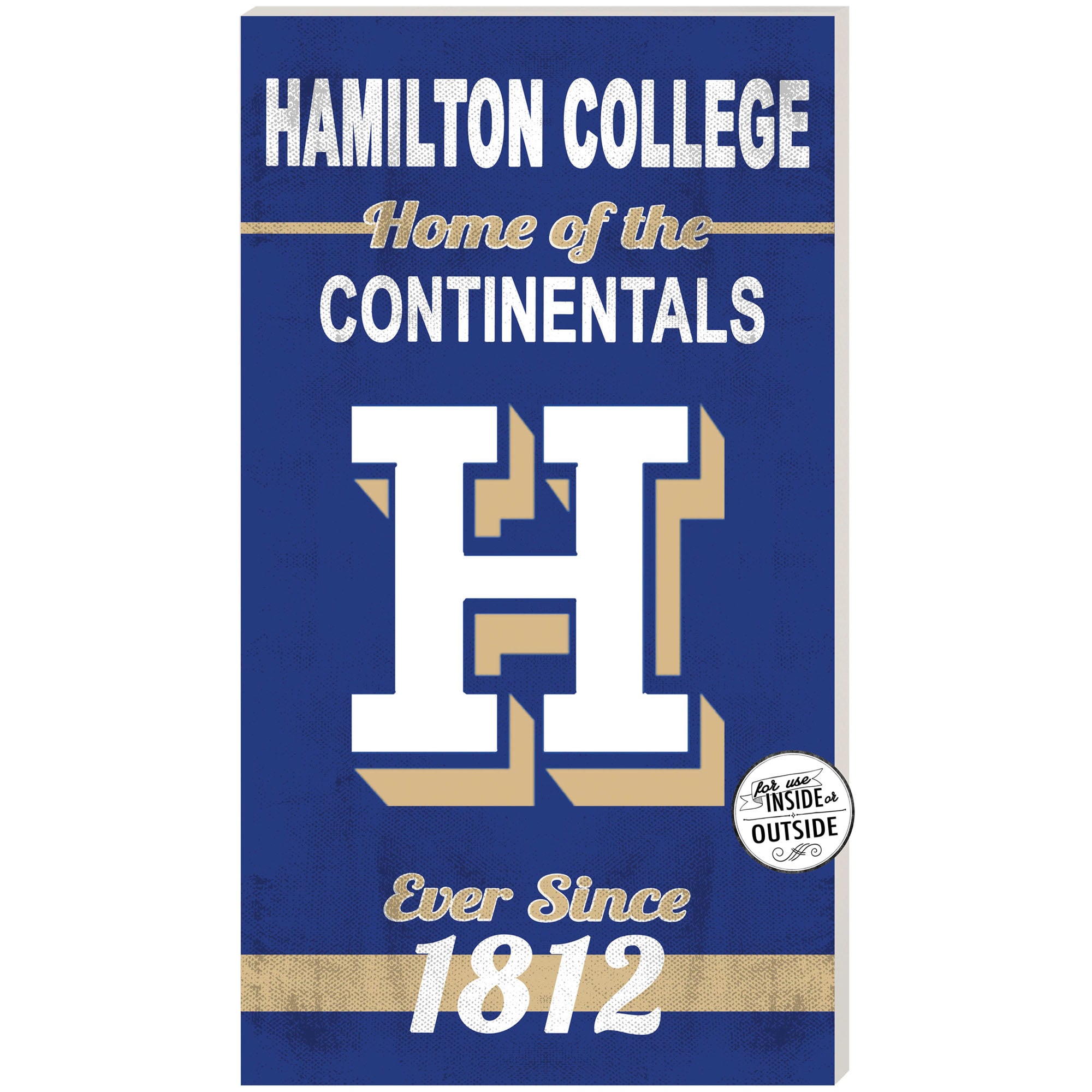 Blue Hamilton Continentals 11'' x 20'' Home Of The Sign