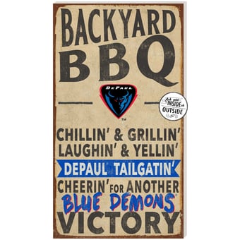 Brown DePaul Blue Demons 11'' x 20'' Indoor/Outdoor BBQ Sign