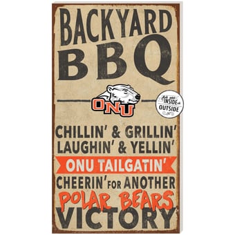 Brown Ohio Northern Polar Bears 11'' x 20'' Indoor/Outdoor BBQ Sign