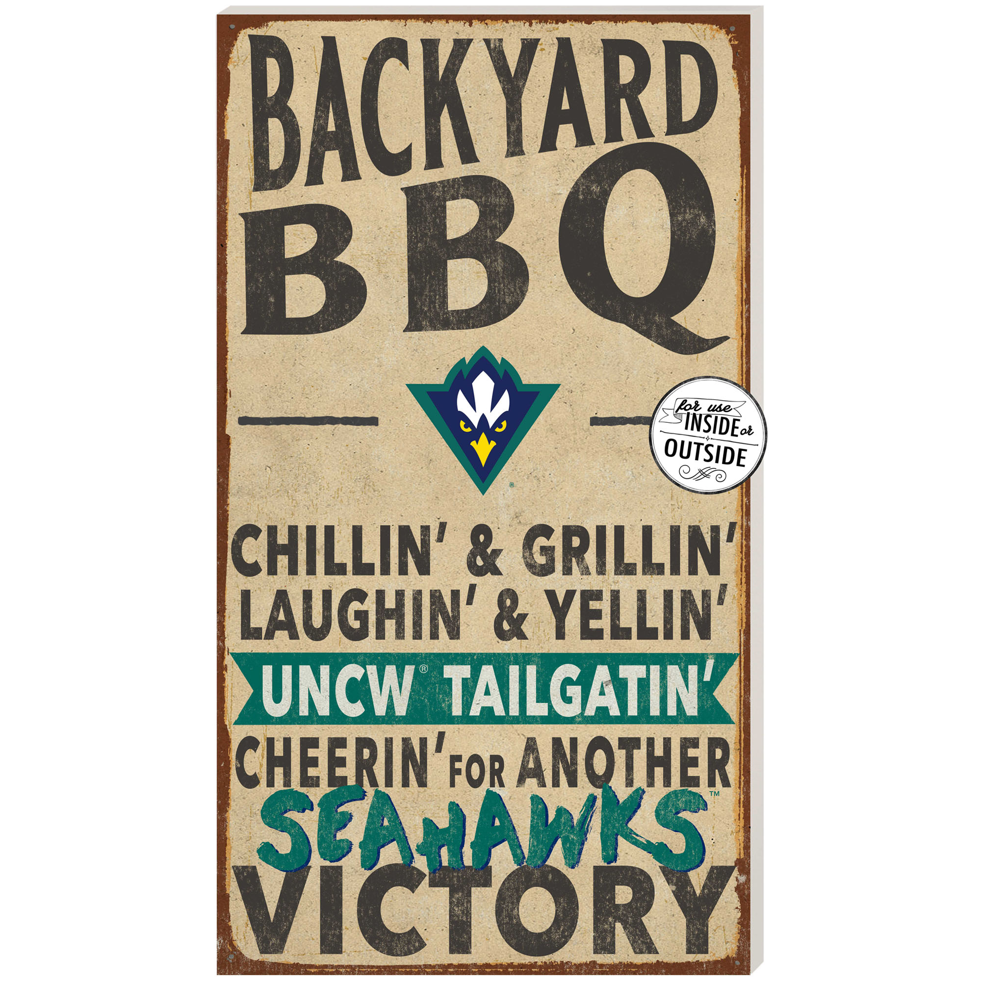 Brown UNC Wilmington Seahawks 11'' x 20'' Indoor/Outdoor BBQ Sign
