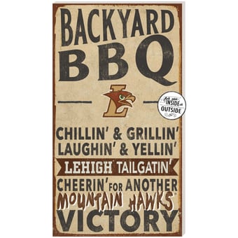 Brown Lehigh Mountain Hawks 11'' x 20'' Indoor/Outdoor BBQ Sign