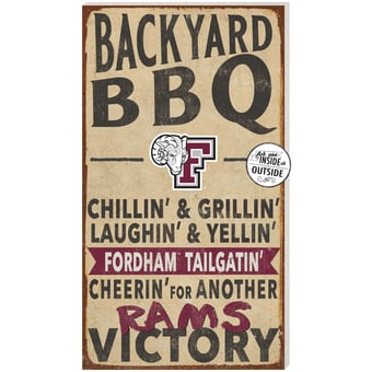 Brown Fordham Rams 11'' x 20'' Indoor/Outdoor BBQ Sign
